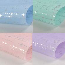 10 piezas de papel para envolver ramos de flores con estampado de flores de meteoro, papel mate para manualidades, decoración de ramos de flores, materiales florales para tienda de flores - Multicolor - Ver 2