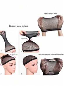 2 szt. ultracienkich czepków na perukę, elastycznych czepków na perukę z siateczki, oddychających i miękkich czepków na perukę z nylonowej siateczki, czepków na perukę do codziennej pielęgnacji, damskich czepków na perukę o wysokiej elastyczności, jednolitych kolorów nylonowych czepków na perukę z koronką do użytku domowego, na wesele, na każdą porę roku