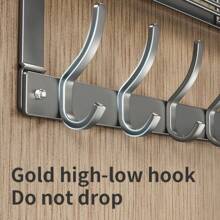 Over The Door Hook Storage Rack - Door Back Hook Towel Rack, Coat Hanger For Door, Fits 1.33-1.77 Inch Door Thickness, Easy To Install, Home Essentials, Kitchen Bathroom Accessories