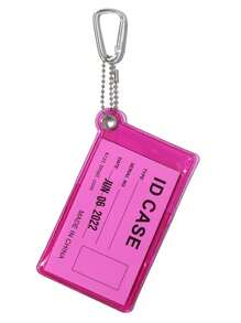 1 pieza Soporte transparente para tarjeta de autobús, protector de tarjeta de identificación/tarjeta de crédito, accesorio antiperder para mochila (tarjeta no incluida) para billetera de mujer, mini billetera, monedero, llavero de tarjetero