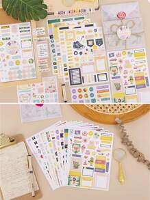 1.230 Stücke Planer Aufkleber mit Feiertagsmotiven für Tagebuch und Journal, Schulbedarf, Rückkehr zur Schule