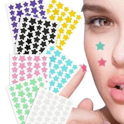 1200/480/240/40 片装星星贴纸，万圣节和圣诞节装饰贴纸，彩色星星贴纸，适用于派对装饰、节日照片装饰、面部装饰（仅供装饰，不可化妆），化妆品，便宜，房间装饰，梳妆台，旅行，卧室，化妆配件，便宜，圣诞礼物，化妆品，化妆工具，便宜货，礼物，女士礼物，圣诞礼物，赠品，旅行，便宜货，旅行必备