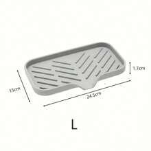 Tapis de robinet en silicone, plateau d'évier de cuisine, distributeur de savon, support d'éponge, tapis d'éclaboussures d'évier, tapis de séchage, plateau de rangement pour comptoir, plateau à savon, essentiels pour étudiants