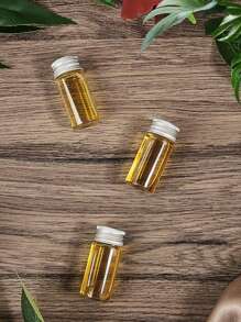 10PCS/5PCS/2PCS Small Transparent Bottles With LIDS, Mini Spice Cans With Spiral Aluminum LIDS, Mini Glass Bottles With Spiral Aluminum LIDS, Powder Cream, Cosmetics, Jewelry, Wedding Cans, Sample Containers (10ml, Silver LIDS), Reusable, Travel Accessories
