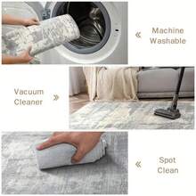 25th Anniversary New Edition Large Area Rug, Featuring Personalized Distressed Patterns In A Modern Minimalist Style. Crafted With High-Density Knitting For A Slip-Resistant, Fade-Resistant, And Abrasion-Resistant Surface. The Bottom Incorporates Anti-Slip Granules For Enhanced Traction. This Luxurious Area Rug Complements Various Home Decoration, - Multicolor - View 5