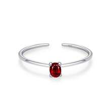 1pc 925 Sterling Silver 12 Month Colored Birthstone Stackable Opening Ring For Women Fine Jewelry Birthday Gift - Silver - View 40