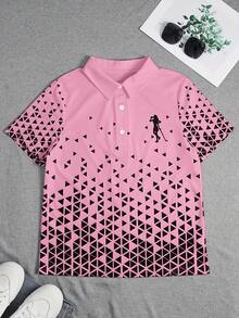 2025 Spring & Summer Holiday Casual Sports Golf Ladies Triangle Graphic ...