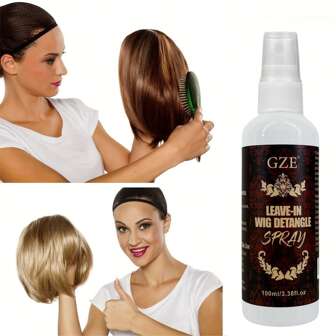 GZE Leave-In Wig Detangle Spray Split End Reduction​​ ​​Smooth Glide Shine Enhancement Quick Drying ​​Long-Lasting Freshness​​ No Residue ​​Anti-Breakage​​ Gentle On Synthetic/Human Hair
