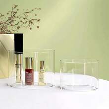 4 件透明亚克力自助餐/自助餐垫、亚克力食品展示架、圆形展示架亚克力盒、亚克力圆形展示底座 - 無色 - 查看 5