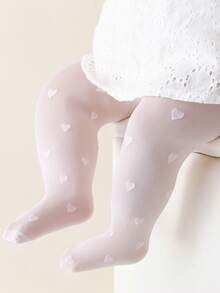 2 件女童婴幼儿心形印花紧身裤，柔软网眼连裤袜，纯色紧身裤，适合日常生活、舞蹈练习、裙子搭配，春夏 - 彩色 - 查看 6