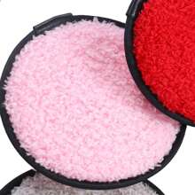 3pcs Reusable Facial Cleansing Pads, Dual-Sided Washable, In Random Colors, Portable