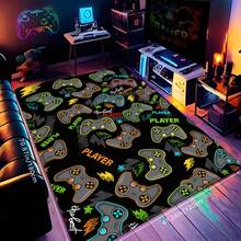 1pc Creative Game Controller Printed High Rebound Absorbent Anti-Slip Rug, Used For Gaming Room, Bedroom, Living Room Decoration - Multicolor - View 7