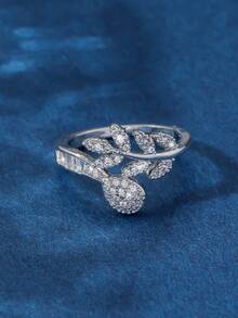 1pc Elegant Women's Teardrop Cubic Zirconia Ring, Suitable For Daily Wear, Wedding, Party - Water Drop Horse Eye - View 4