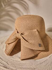 Tropiscape 1顶女士草帽，带蝴蝶结和宽帽檐，适合春夏海滩郊游，户外新款时尚防晒帽，营造度假氛围，放松身心，适合海滩、秋季、圣诞节、冬季等场合，是圣诞节礼物的理想之选。 - 多色 - 查看 13