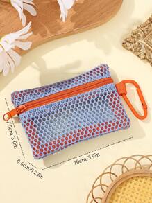 Miniaturowa kosmetyczka z siateczki na zamek błyskawiczny, dostępna w wielu kolorach, wygodna portmonetka na monety, etui na klucze, etui na karty i szminkę