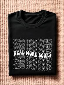 Read More Books T-Shirt, Bookish Librarian Shirt, Book Lover Shirts, Funny Reading Short Sleeve, Bookworm Shirt, Librarian Gifts T-Shirt. TD985 - 黑色 - 查看 1