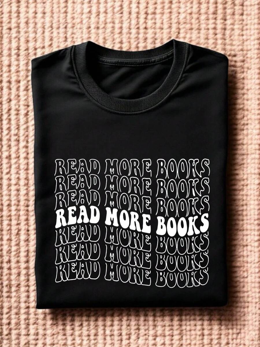 Read More Books T-Shirt, Bookish Librarian Shirt, Book Lover Shirts, Funny Reading Short Sleeve, Bookworm Shirt, Librarian Gifts T-Shirt. TD985 - 黑色 - 查看 1