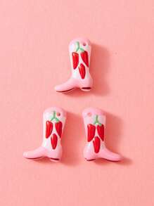 Juego de 1/5/10/20/30/50 piezas de dijes esmaltados pintados a mano de colores múltiples, lindos dijes que incluyen botas, cerezas, chiles, corazones, flores, luna, adecuados para la fabricación de joyas DIY, dijes, collares, aretes, llaveros, regalos para el Día de San Valentín, Día de la Madre