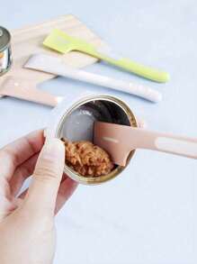 1 szt Losowy kolor Zwierzak domowy Łyżka , Długi uchwyt Łyżka Dla Pies I Kot Żywność Mieszanie , Otwieracz do puszek Łyżka