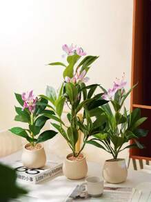 1 pieza de 21 cm a 40 cm de altura, Plantas artificiales tropicales de azalea, rama de árbol de caucho falso, hojas de magnolia de plástico verde con tacto real de seda para decoración del hogar, jardín, boda y balcón, sin maceta