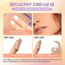 MINIMELI Crema de Maquillaje Facial de Cobertura Total, Duradera, Impecable, Anticaspa, Hidratante, Resistente al Agua, con FPS 30 PA+++ - Multicolor - Ver 7