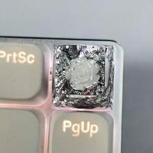 1pc Cute And Original Design Three-Dimensional Camellia Craftsman Keycap, Interstellar Cutsom Keycap, And Cherry MX Keycap Mechanical Keyboard Gift For Valentine's Day - Multicolor - View 9