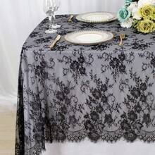 Lace Tablecloth French Lace Table Runner White And Black Floral Lace Edging Tablecloth Romantic Table Runner Wedding Decoration