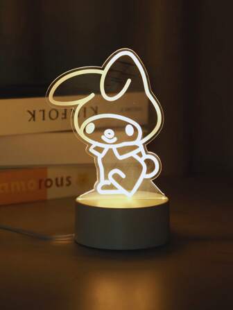Sanrio 1 stuk Hello Kitty LED-nachtlampje - Zacht warm licht met schakelaar, geschikt voor bureau- en slaapkamerdecoratie, sfeerlamp - perfect cadeau voor verjaardagen, Valentijnsdag, Kerstmis en Nieuwjaar