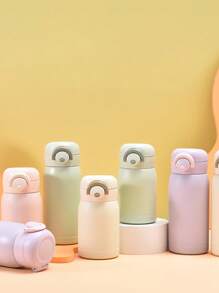 2025 New 200ml Candy Color Stainless Steel Water Bottle - Leak Proof Lock Lid, Portable Travel Tumbler, Cute Mini For School, Gym, Office - , Hot & Cold Keep