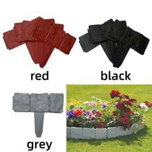 10 pezzi di recinzioni da giardino di alta qualità e spesse, adatte per cortile, prato, patio, recinzione decorativa in plastica con incastri senza scavo per prati e sentieri, facile da installare come decorazione recintata