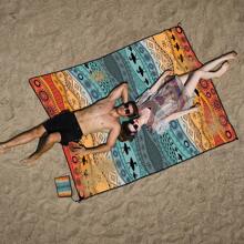 Alfombra de playa bohemia, de secado rápido, impermeable y a prueba de humedad, esterilla para picnic al aire libre, manta de camping