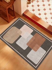 Minimalist & Fashionable Indoor Decoration Carpet, Short Pile Velvet Material Indoor Rug For Living Room, Sofa, Bedroom, Bedside Anti-Slip Mat, Dining Room, Kitchen, Office Chair Pad, Entryway Mat, Outdoor Picnic Blanket, Baby Crawling Soft Carpet, Outdoor Camping Mat