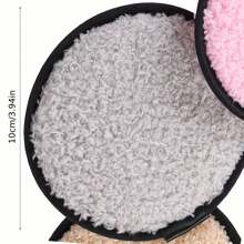 3pcs Reusable Facial Cleansing Pads, Dual-Sided Washable, In Random Colors, Portable