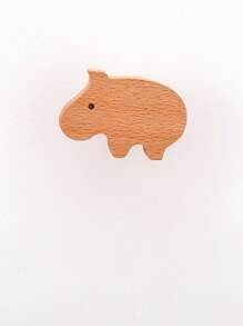 1pc Creative Cartoon Animal Shaped Wooden Cabinet Door/Drawer Pull Handle, Suitable For Various Cabinets, Wardrobes, Nightstands, Decorative Cabinets, Drawers, Cute Design Adds Fun To Cozy Rooms Baby Shower Family Decorations Gifts