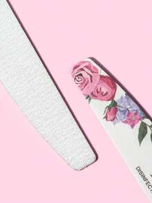 1/5/10pcs Half Moon Shape Nail File Printed Pink Rose Wood File Manicure Polishing Special 100/180 Thin Durable Fine Sand Strip Nail Polisher Nail File And Cuticle Trimmer Double Sided Manicure Pedicure Tools Women's Nail Set Hand And Nail Care - Multicolor - View 7