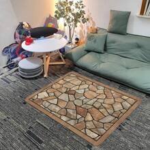 1pc Pattern Design Rug, Modern Art Design Floor Mat, Polyester, Non-Slip Backing, Machine Washable, Versatile Indoor/Outdoor Use, Home Decor Rug Living Room, Bedroom, Dining Room, Camping;