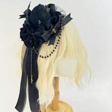 1 szt. Lolita Style Party Mini Hat, spinka do włosów Gothic Rose Edge, akcesorium do tańca scenicznego