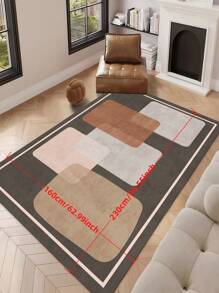 Minimalist & Fashionable Indoor Decoration Carpet, Short Pile Velvet Material Indoor Rug For Living Room, Sofa, Bedroom, Bedside Anti-Slip Mat, Dining Room, Kitchen, Office Chair Pad, Entryway Mat, Outdoor Picnic Blanket, Baby Crawling Soft Carpet, Outdoor Camping Mat