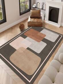 Minimalist & Fashionable Indoor Decoration Carpet, Short Pile Velvet Material Indoor Rug For Living Room, Sofa, Bedroom, Bedside Anti-Slip Mat, Dining Room, Kitchen, Office Chair Pad, Entryway Mat, Outdoor Picnic Blanket, Baby Crawling Soft Carpet, Outdoor Camping Mat