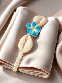 1 Stück Sommer Strandurlaub Stil Blumen & Muschel geflochtenes Armband