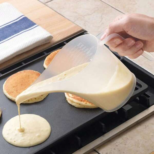 1 pièce Bécher en plastique gradué de 1000 ml avec bec verseur, ustensile de cuisine et de cuisson