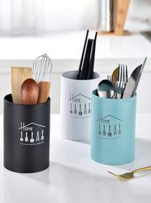 1 Peça Porta-Utensílios de Aço Inoxidável para Cozinha, Organizador de Ferramentas de Cozinha de Grande Capacidade para Colheres, Pauzinhos, Prateleira de Armazenamento de Cozinha, Escorredor de Talher, Utensílios de Cozinha, Decoração de Ambiente, Adequado para Cozinha, Restaurante, Festa, Acampamento, Ao Ar Livre, Reunião, Presente para Amigos, Presente para Família
