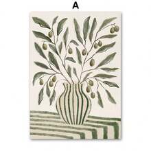 1PC Khung tùy chọn Hiện đại Boho Trừu tượng Cô gái Bình hoa Cocktail Lá Hoa Nghệ thuật treo tường Tranh vải Áp phích và Bản in Ảnh treo tường để trang trí phòng khách - Nhiều màu - Xem 61