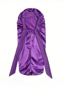 1件装长款缎面丝绸睡帽，长辫子睡帽，可重复使用可调节护发包裹帽，女士睡眠帽 - 彩色 - 查看 8