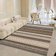 A Large Area Rug/Camping Blanket Suitable For Courtyard/Indoor Use, Featuring Personalized Retro Patterns, Made With High-Density Material And Non-Slip Bottom Particles, Fade-Resistant, Abrasion-Resistant, Highly Absorbent, Suitable For Hardwood Floors And Outdoor Use, Easy To Carry