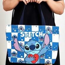 Disney 1pc Disney Official Authorized Large Capacity Canvas Tote Bag, Fixed Shoulder Strap, Wide Opening Design, Suitable For Daily Use, Large Storage Capacity, School Supplies,Back To School