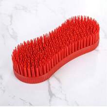 1pc Lightweight Plastic Horse Grooming Brush, Suitable For Various Pet Sizes, Sensitive Skin Bathing