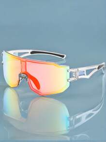 One-Piece Frameless Casual Sports Eyeglasses For Women, Suitable For Outdoor Activities Like Cycling, Hiking, Climbing, Tennis - Unisex Anti-Wind And Anti-Sand Frame