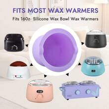 WAXKISS Wax Warmer Thickening Heat-Resistant Silicone Bowls Hair Removal Wax Replacement Pot Bowls Hair Removal Reusable Waxing Pot Bowl, Hair Products And Accessories For Barber Salon Beauty Travel Essentials