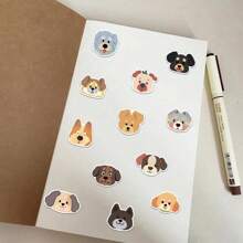 55 pezzi Adesivi decorativi con immagini di cani cartoni animati carini, graffiti, per valigie, laptop e altro